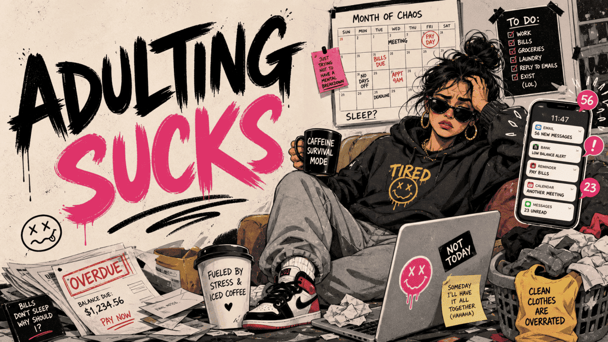 Adulting is trash is for people who think adulting is hard!