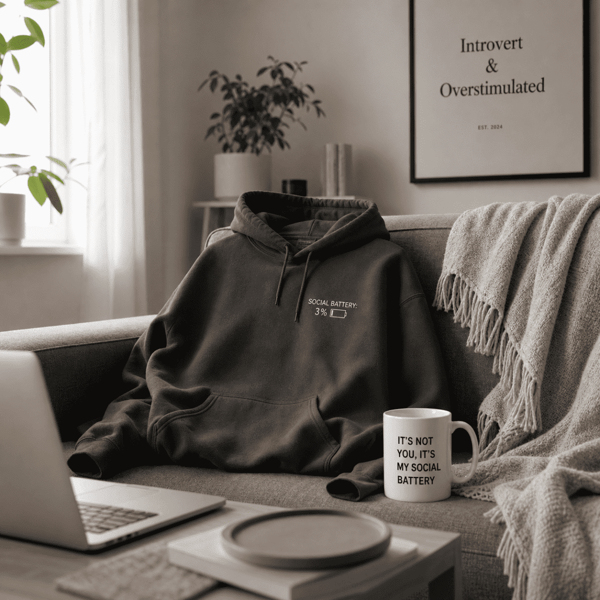 Introvert Club | Hoodies & Mugs for people who wants to make a statement, but still look and feel good at the same time.