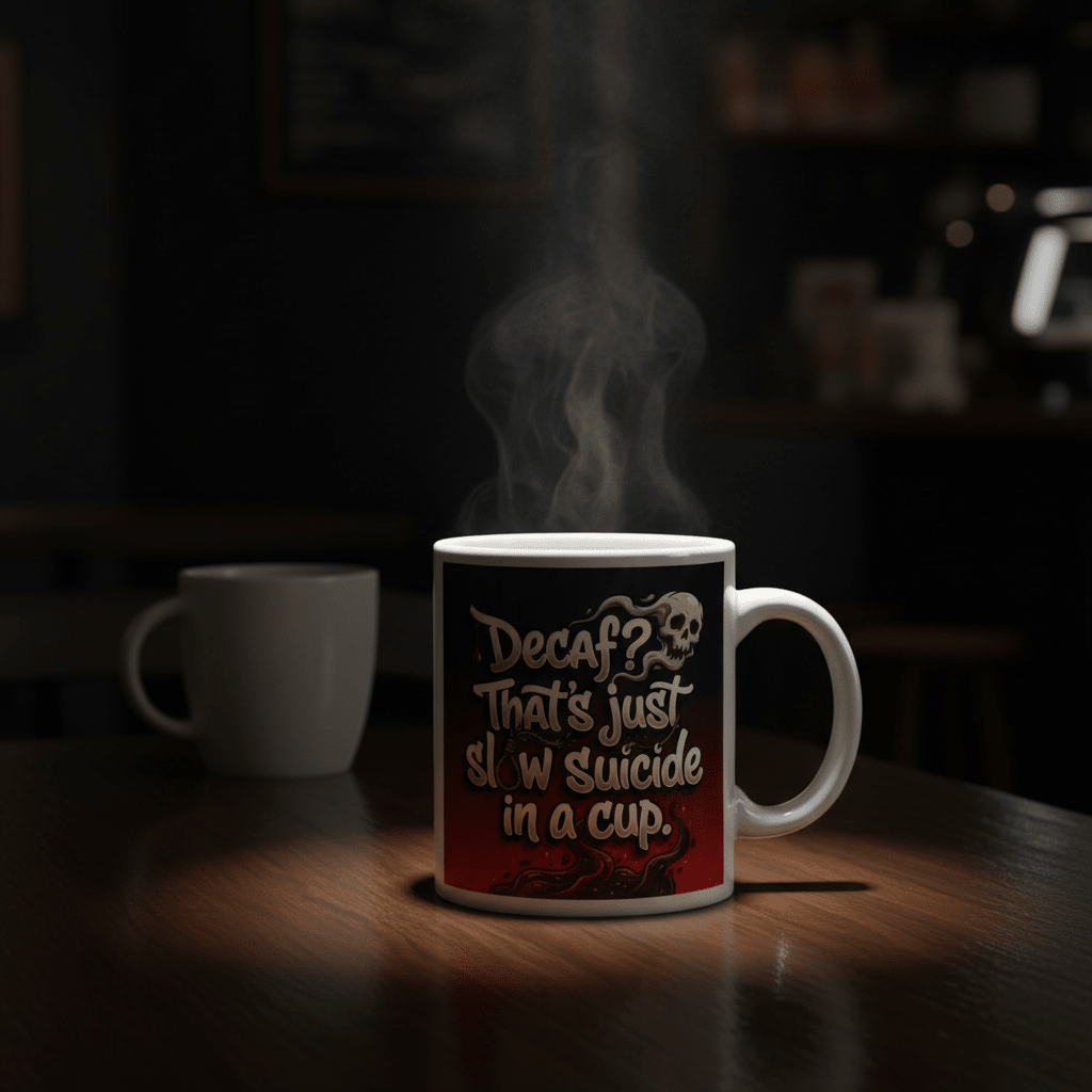 Decaf That's Just Slow Suicide In A Cup - Lifestyle Mockup
