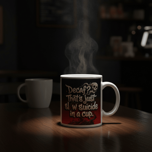 Decaf That's Just Slow Suicide In A Cup - Lifestyle Mockup
