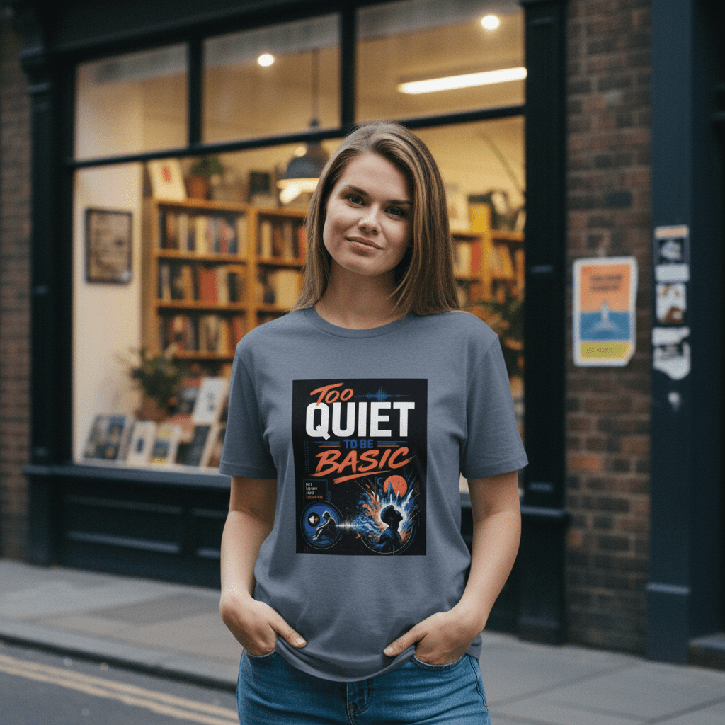 Too Quiet To Be Basic - Lifestyle Mockup