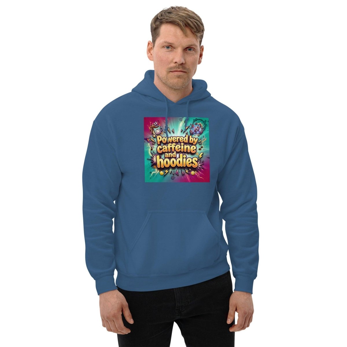 Funny Hoodie - Powered By Caffeine And Hoodies.