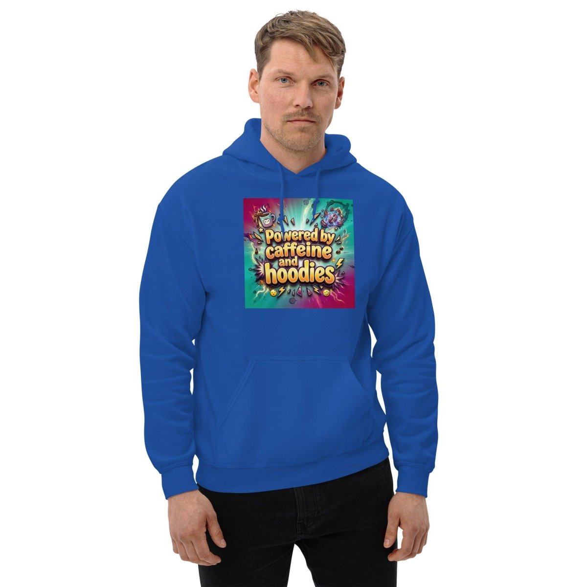 Funny Hoodie - Powered By Caffeine And Hoodies.