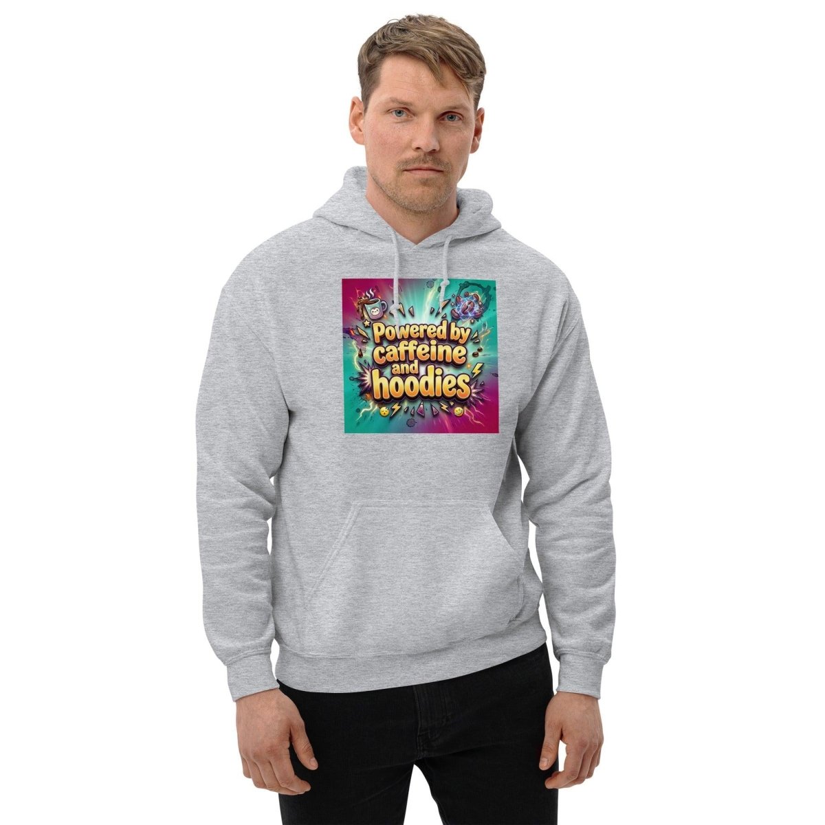 Funny Hoodie - Powered By Caffeine And Hoodies.